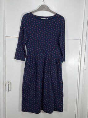 Blue ocean red-brown loose-tailored stretchable dress